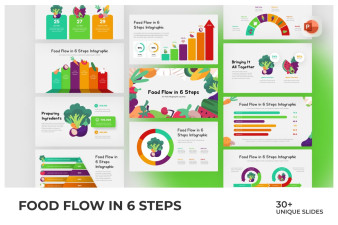 Food Flow in 6 Steps Infographic